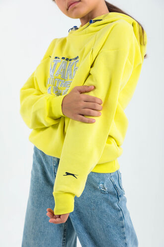 Slazenger DO Unisex Çocuk Sweatshirt Sarı - Thumbnail