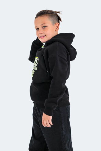 Slazenger DO Unisex Çocuk Sweatshirt Siyah - Thumbnail