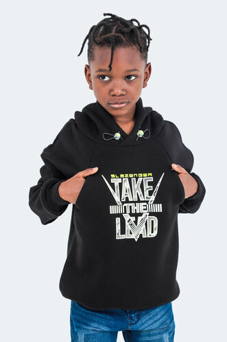 Slazenger DO Unisex Çocuk Sweatshirt Siyah - Thumbnail