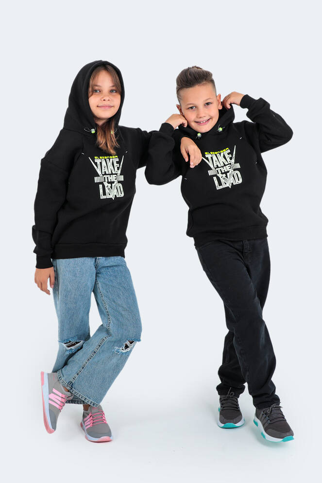 Slazenger DO Unisex Çocuk Sweatshirt Siyah