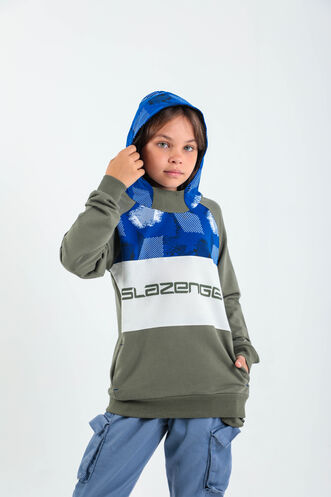 Slazenger - Slazenger DRAGICA Unisex Children's Sweatshirt Khaki