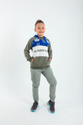 Slazenger DRAGICA Unisex Children's Sweatshirt Khaki - Thumbnail