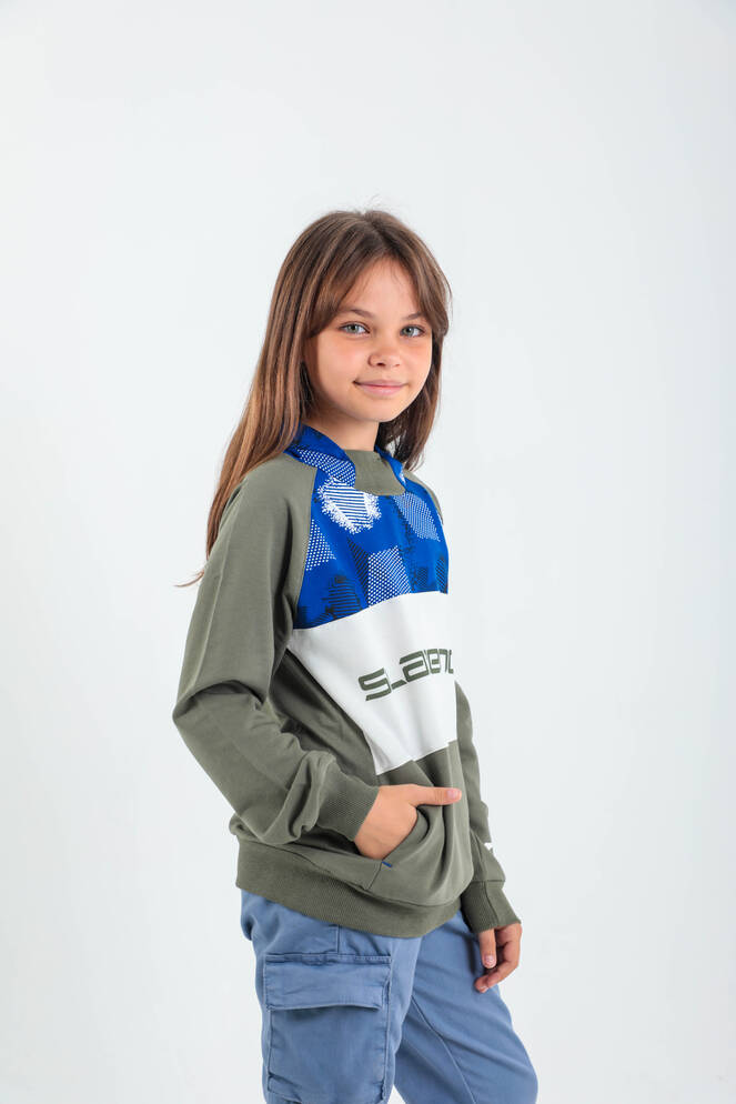 Slazenger DRAGICA Unisex Children's Sweatshirt Khaki
