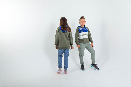 Slazenger DRAGICA Unisex Children's Sweatshirt Khaki - Thumbnail