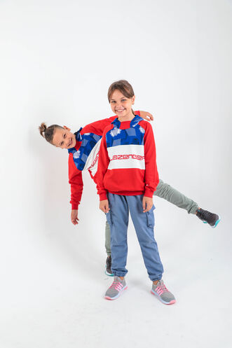 Slazenger DRAGICA Unisex Children's Sweatshirt Red - Thumbnail