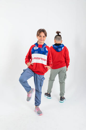 Slazenger DRAGICA Unisex Children's Sweatshirt Red - Thumbnail
