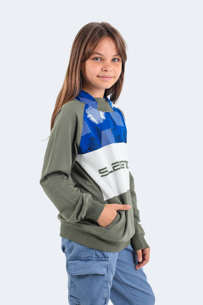 Slazenger DRAGICA Unisex Çocuk Sweatshirt Haki