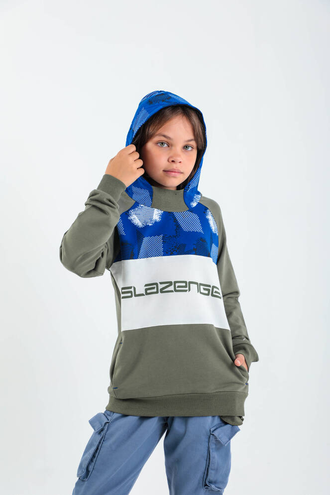 Slazenger DRAGICA Unisex Çocuk Sweatshirt Haki