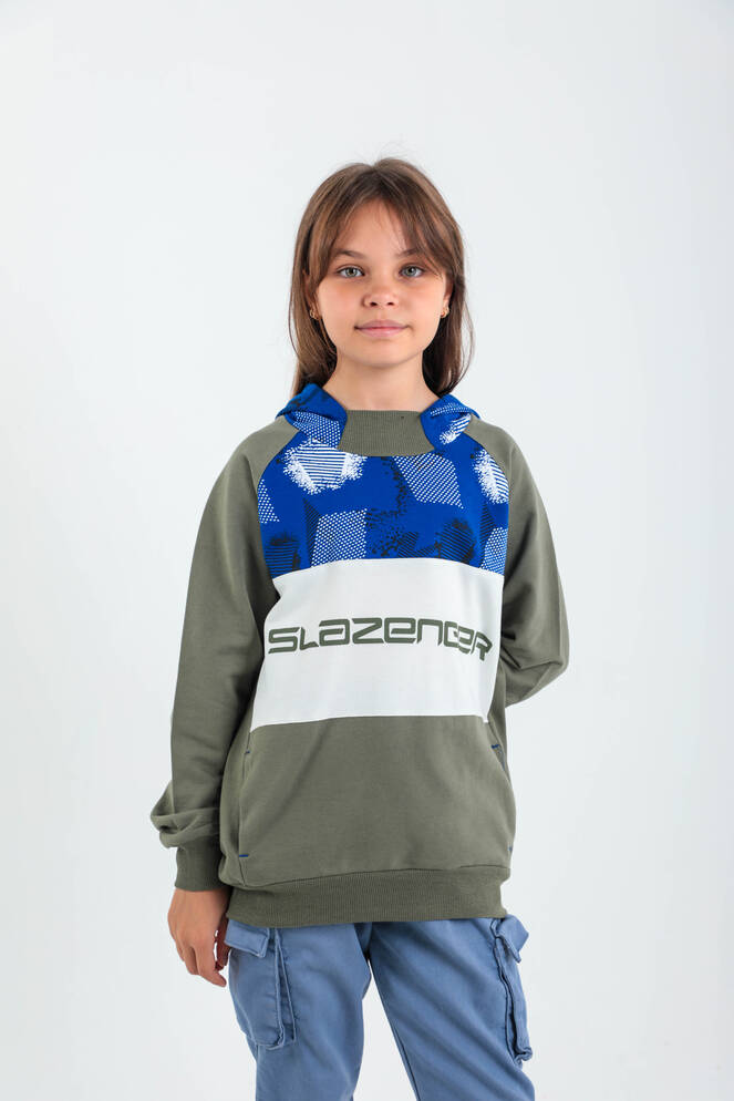Slazenger DRAGICA Unisex Çocuk Sweatshirt Haki