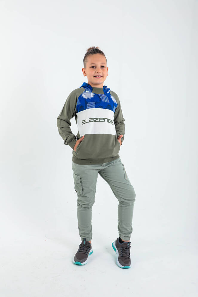 Slazenger DRAGICA Unisex Çocuk Sweatshirt Haki