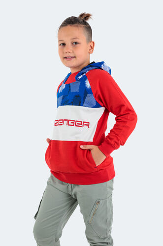 Slazenger DRAGICA Unisex Çocuk Sweatshirt Kırmızı - Thumbnail