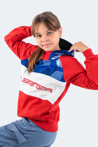 Slazenger DRAGICA Unisex Çocuk Sweatshirt Kırmızı - Thumbnail
