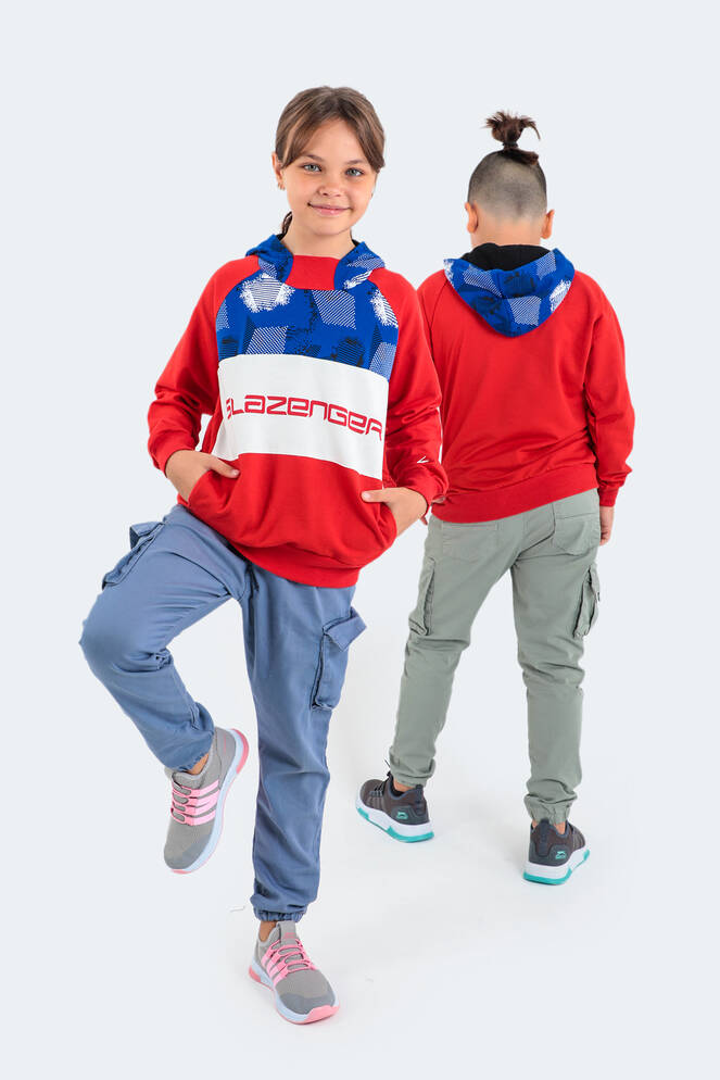 Slazenger DRAGICA Unisex Çocuk Sweatshirt Kırmızı