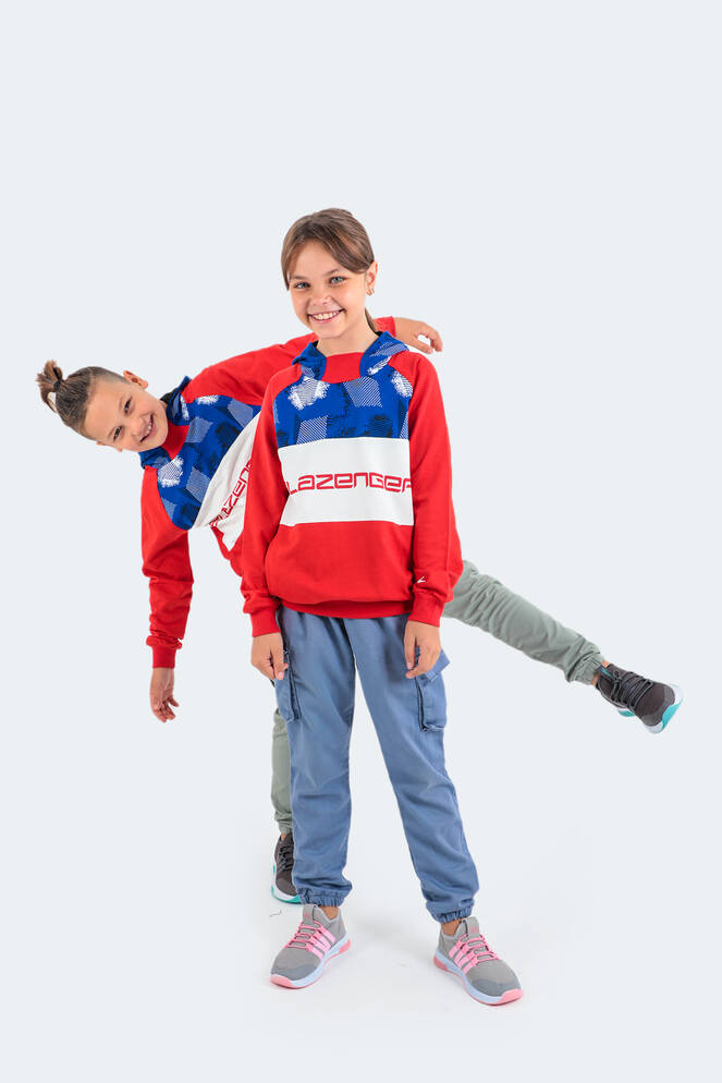 Slazenger DRAGICA Unisex Çocuk Sweatshirt Kırmızı