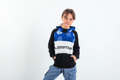 Slazenger DRAGICA Unisex Çocuk Sweatshirt Siyah - Thumbnail