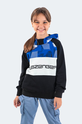 Slazenger DRAGICA Unisex Children's Sweatshirt Black - Thumbnail