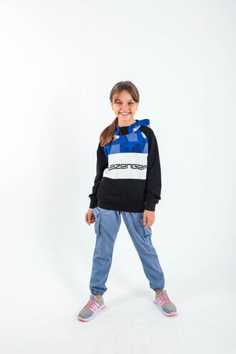 Slazenger DRAGICA Unisex Children's Sweatshirt Black - Thumbnail