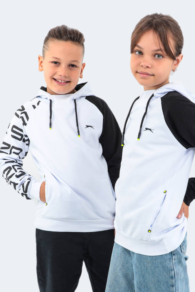 Slazenger DRAVEN Children's Unisex Sweatshirt White - Black