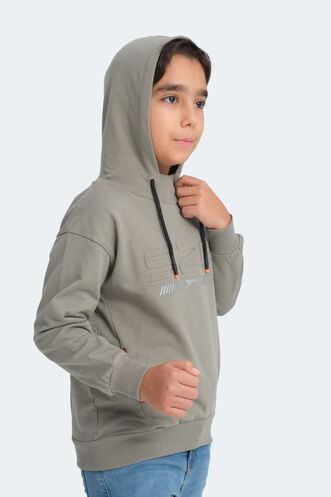 Slazenger DROR Unisex Çocuk Sweatshirt Haki - Thumbnail