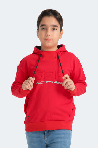 Slazenger DROR Unisex Çocuk Sweatshirt Kırmızı - Thumbnail