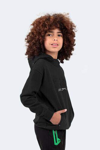 Slazenger DROR Unisex Çocuk Sweatshirt Siyah - Thumbnail