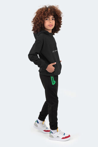 Slazenger DROR Unisex Kids Sweatshirt Black - Thumbnail