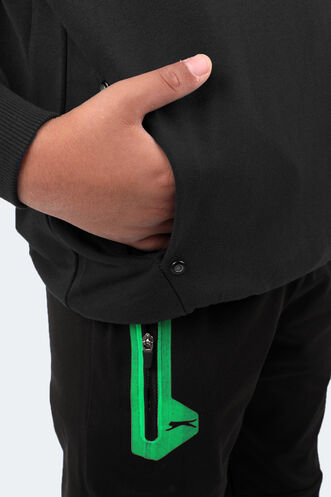 Slazenger DROR Unisex Kids Sweatshirt Black - Thumbnail