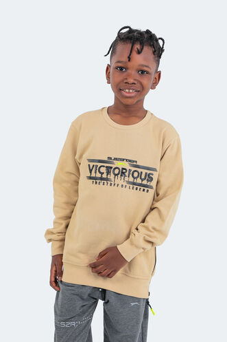 Slazenger DUNA Unisex Children's Sweatshirt Beige - Thumbnail