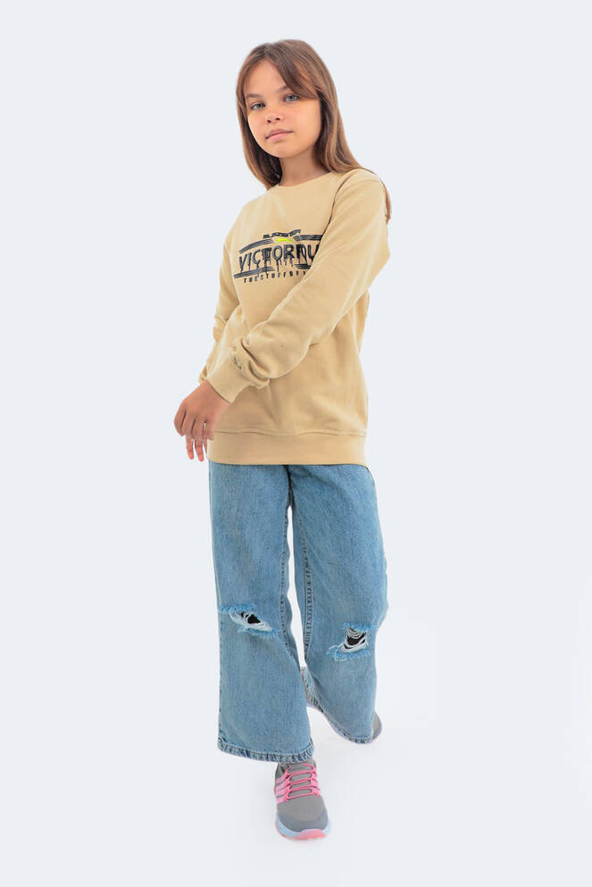 Slazenger DUNA Unisex Children's Sweatshirt Beige