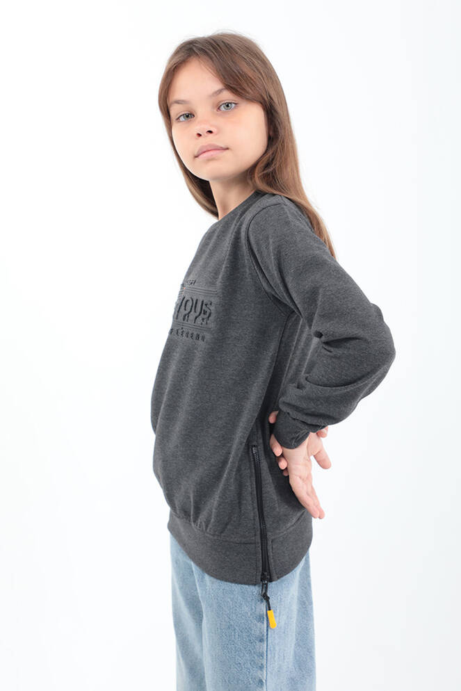 Slazenger DUNA Unisex Children's Sweatshirt Dark Grey