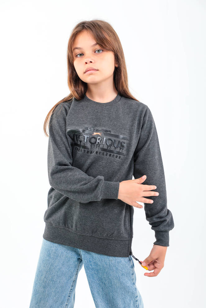 Slazenger DUNA Unisex Children's Sweatshirt Dark Grey
