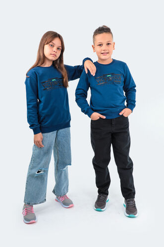 Slazenger DUNA Unisex Children's Sweatshirt Navy - Thumbnail
