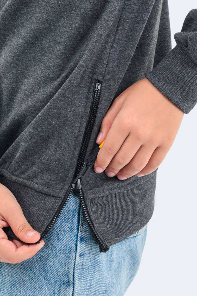 Slazenger DUNA Unisex Çocuk Sweatshirt Koyu Gri