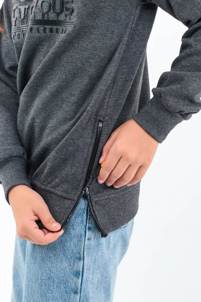 Slazenger DUNA Unisex Çocuk Sweatshirt Koyu Gri