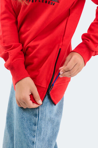 Slazenger DUNA Unisex Children's Sweatshirt Red - Thumbnail