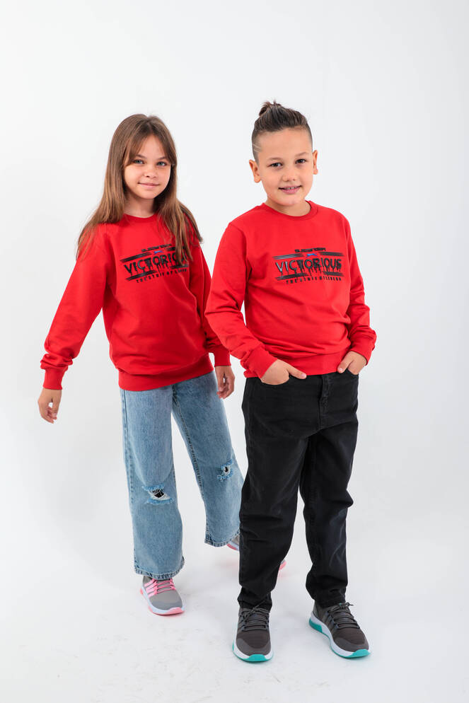 Slazenger DUNA Unisex Children's Sweatshirt Red