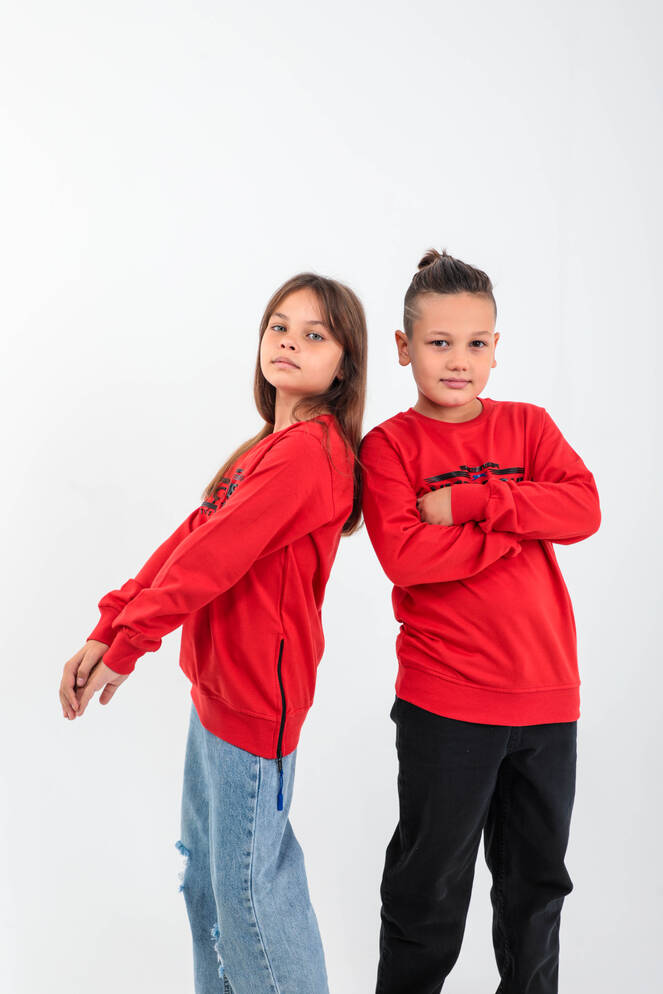 Slazenger DUNA Unisex Children's Sweatshirt Red