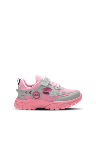 Slazenger - Slazenger EAR Sneaker Kız Çocuk Ayakkabı Gri - Pembe