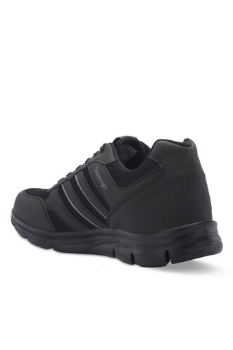 Slazenger EFRAT Plus Size Erkek Spor Ayakkabıları Siyah - Siyah - Thumbnail
