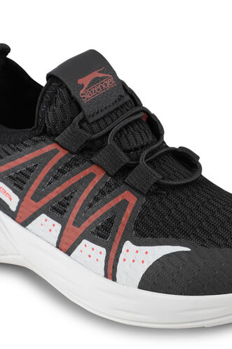 Slazenger EFUA Sneaker Boys Shoes Black - Red - Thumbnail