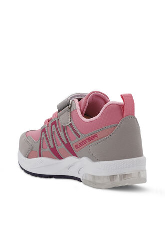 Slazenger ELIPS Unisex Çocuk Sneaker Ayakkabıları Gri - Pembe - Thumbnail