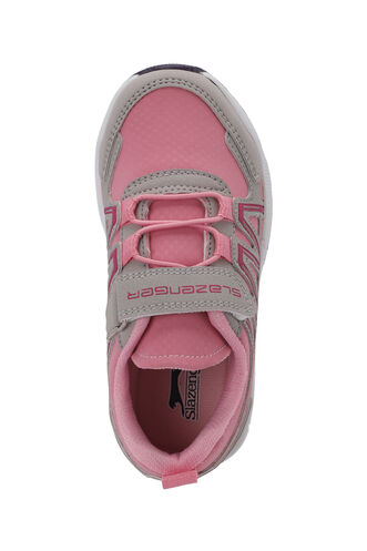 Slazenger ELIPS Unisex Çocuk Sneaker Ayakkabıları Gri - Pembe - Thumbnail