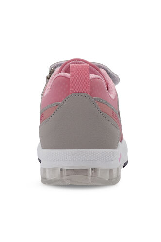 Slazenger ELIPS Unisex Çocuk Sneaker Ayakkabıları Gri - Pembe - Thumbnail