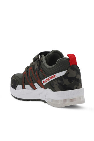 Slazenger ELIPS Unisex Çocuk Sneaker Ayakkabıları Zeytin Kamuflaj - Thumbnail