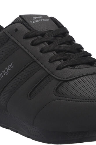 Slazenger ELRAEN Erkek Sneaker Ayakkabıları Siyah - Siyah - Thumbnail
