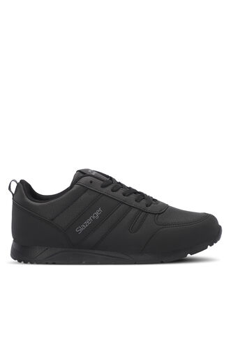 Slazenger ELRAEN Erkek Sneaker Ayakkabıları Siyah - Siyah - Thumbnail
