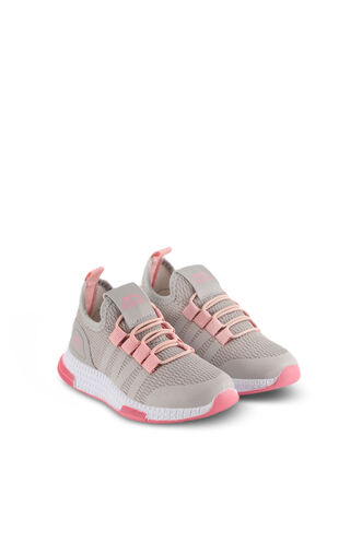 Slazenger EXPO Sneaker Kız Çocuk Ayakkabı Gri - Pembe - Thumbnail