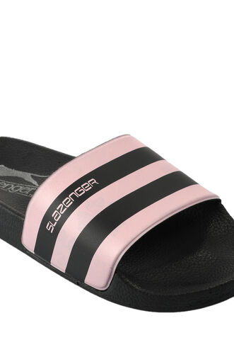 Slazenger FABRI Kadın Terlik Siyah - Pembe - Thumbnail