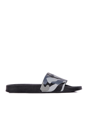 Slazenger - Slazenger FALLOW Erkek Siyah Kamuflaj Terlik