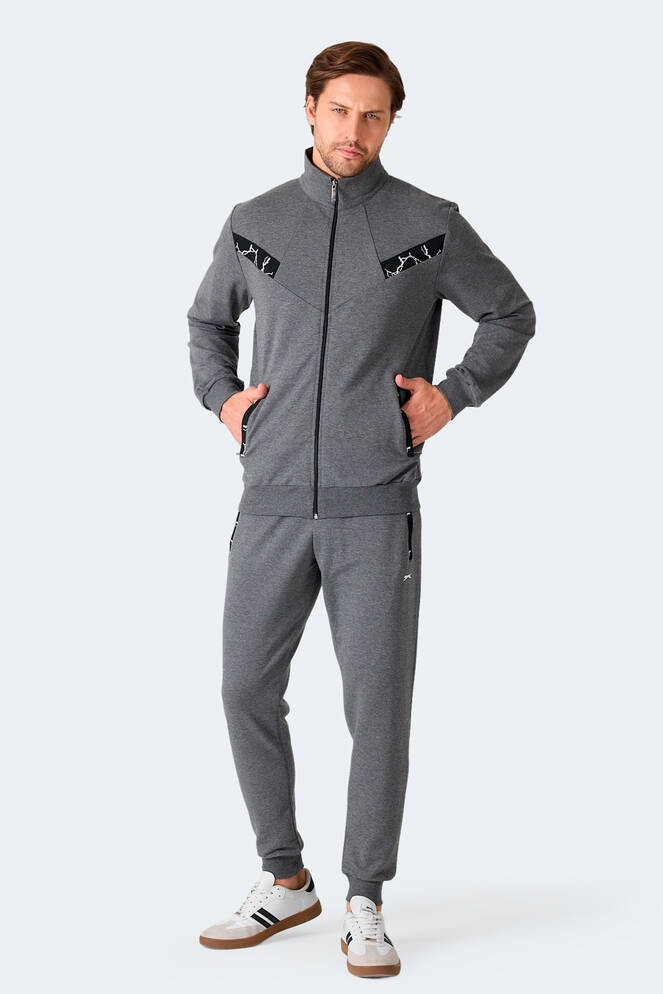 Slazenger FELON Erkek Fermuar Cepli Antrasit Eşofman Takımı